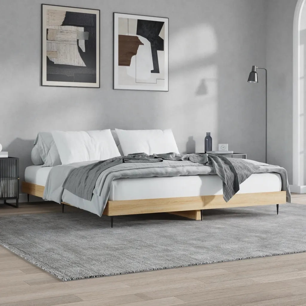 Giroletto senza Materasso Rovere Sonoma 140x200cm in Truciolato 832248
