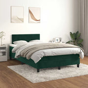 Giroletto a Molle con Materasso Verde Scuro 120x200 cm Velluto 3141176