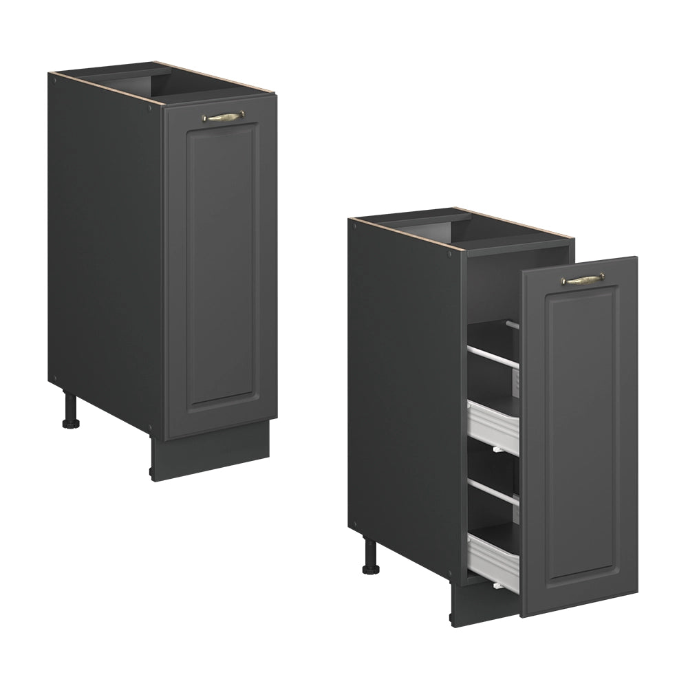 Vicco Armadio cucina dispensa alto Landhaus antrazit-oro 30 cm , PL Antracite