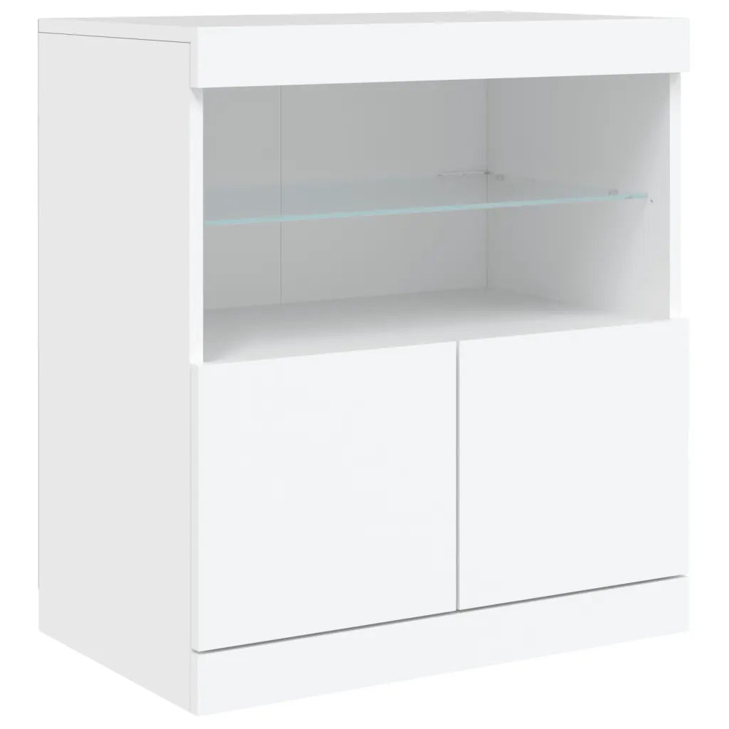 Credenza con Luci LED Bianca 60x37x67 cmcod mxl 110264