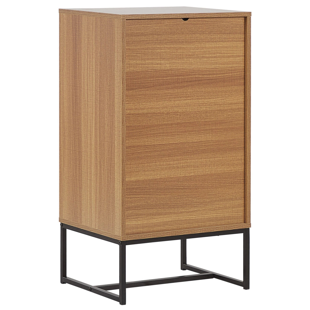 Cassettiera in legno chiaro con gambe in metallo bianco cassettiera 91 x 49 cm mobili da soggiorno tradizionali moderni
