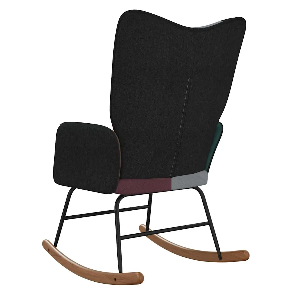 Sedia a Dondolo in Tessuto Patchwork CFW2781070