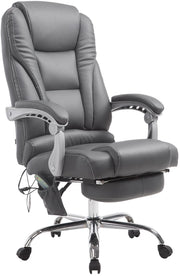 Sedia da ufficio Pacific con funzione massaggio in similpelle grigio