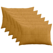Federa 6 pcs ALMELO Giallo 50 x 80 cm corduroy 915220