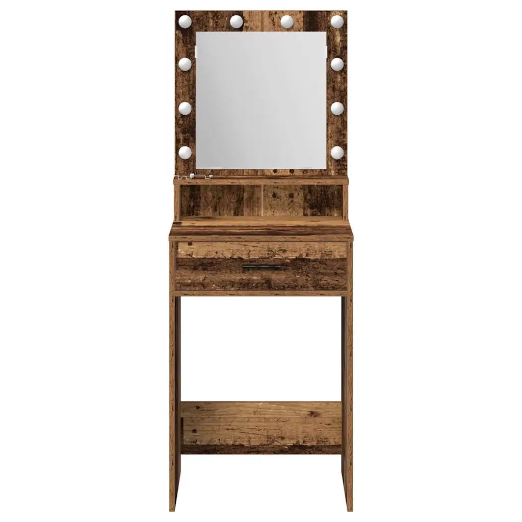 Tavolo da Trucco con cassetto Legno vecchio 50 x 41 x 135 cm 865098