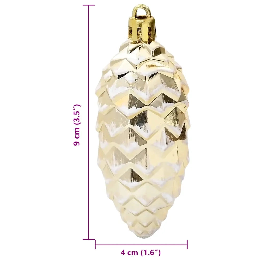 Palla di pino di Natale 40 pz Oro Plastica CFW4976895