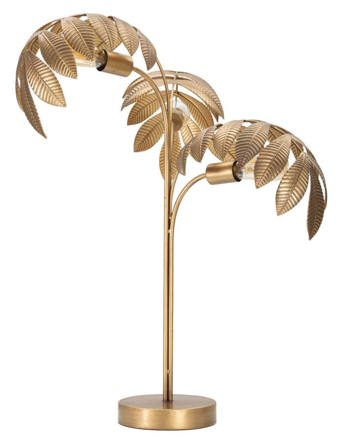 Lampada da Tavolo Leaf 57x81x57 cm in Ferro Oro