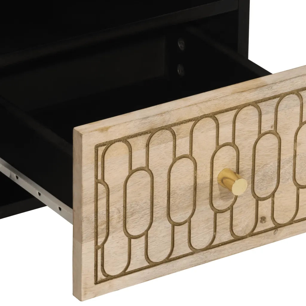 Mobile Porta TV-Mobile per TV-Credenza TV 100x33x46 cm in Legno Massello di Mango 234051