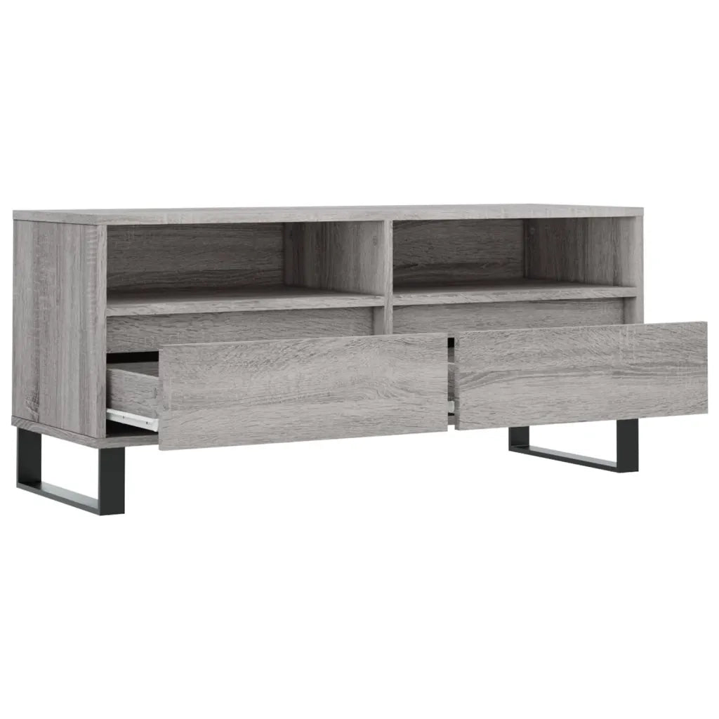 vidaXL Mobile Porta TV Grigio Sonoma 100x34,5x44,5cm Legno Multistrato