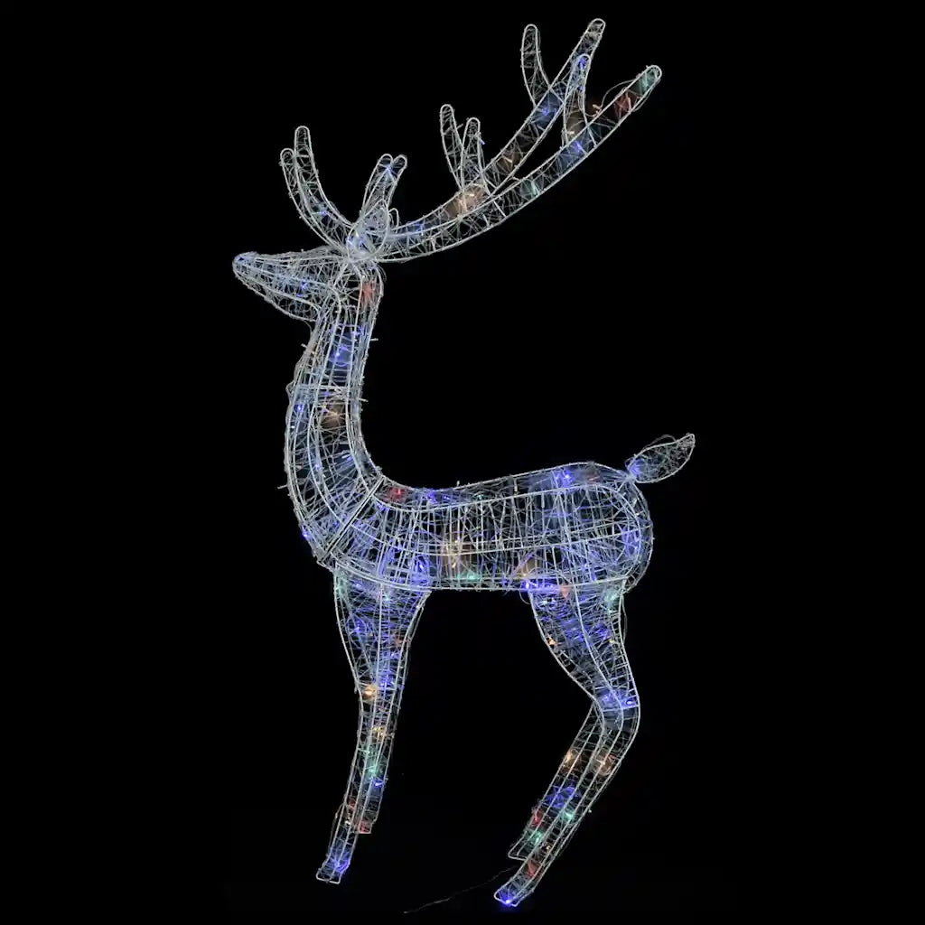 Renne di Natale XXL in Acrilico 250 LED 2 pz 180 cm Multicolore