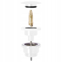 Tappo Per Lavabo Universale Klik-klak Rea White Mat