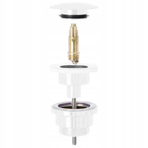 Tappo Per Lavabo Universale Klik-klak Rea White Mat