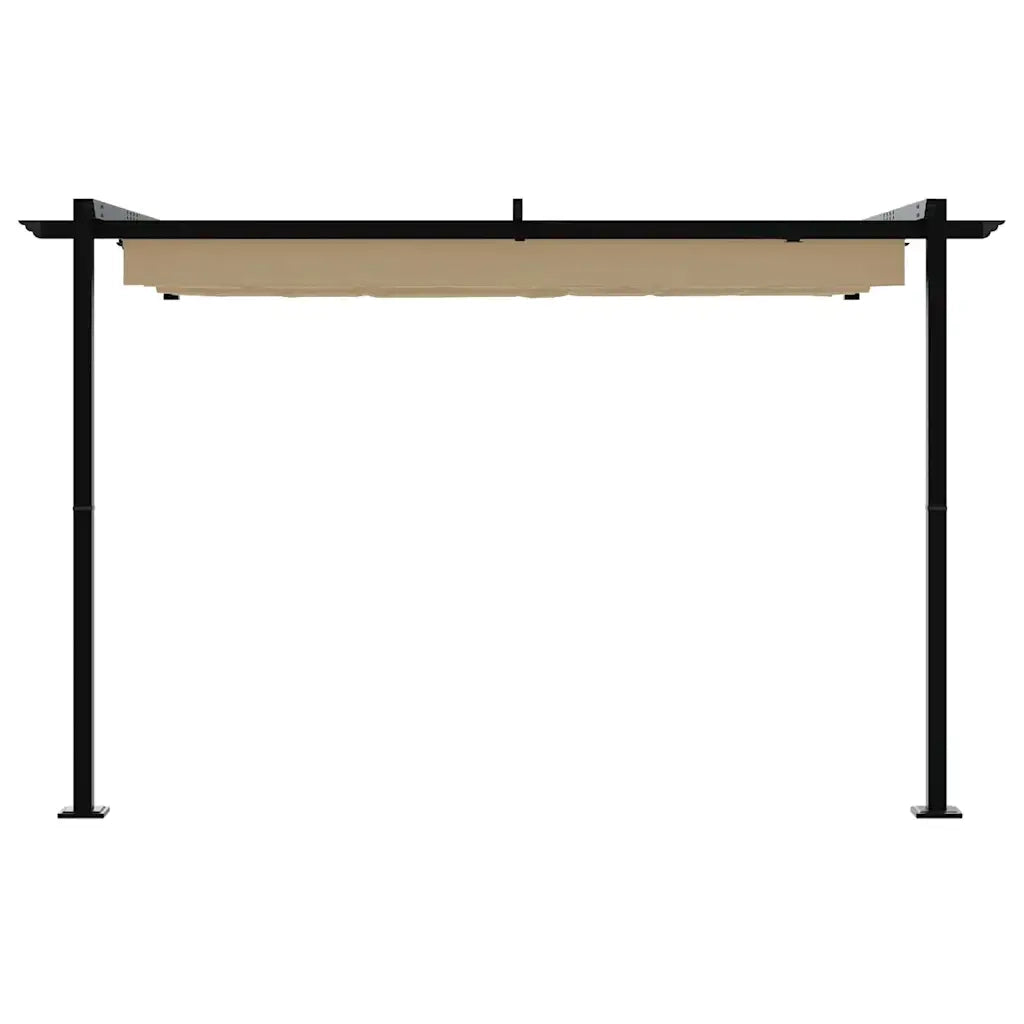 vidaXL Gazebo a Muro Talpa Acciaio