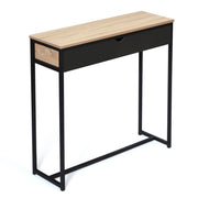 IDMarket - Consolle 1 cassetto nero BOSTON design industriale