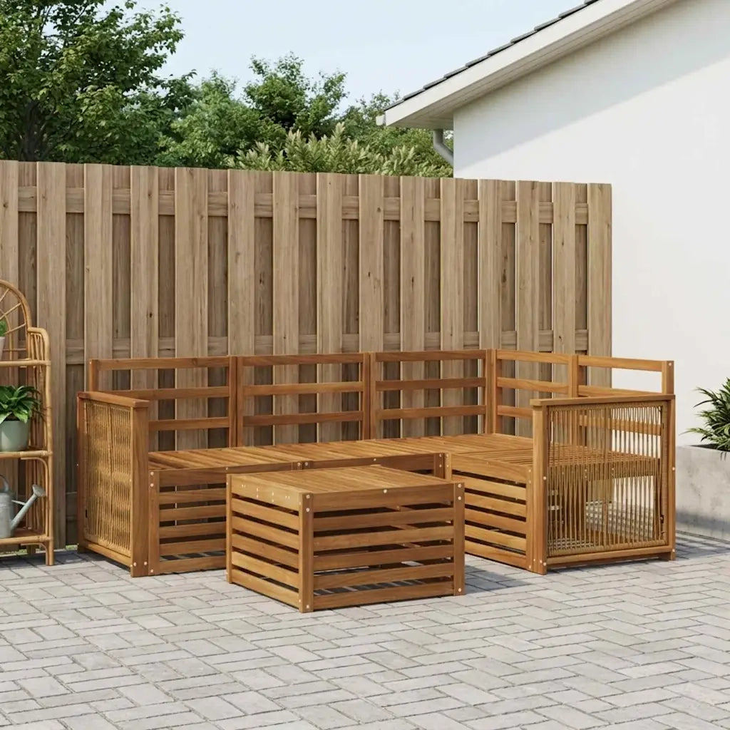 Set di divani da esterno 5 pcs Naturale 59 x 59 x 37 cm 3384325
