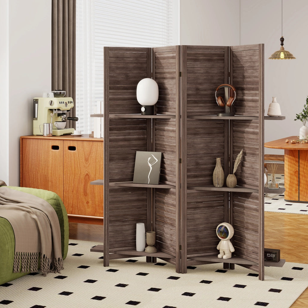 Paravento in legno 4 ante ¨C Minimal ¨C 160x170 cm