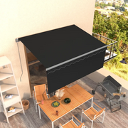 Tenda Sole Retrattile Manuale con Parasole-Tenda parasole per balcone 3,5x2,5 m Antracite