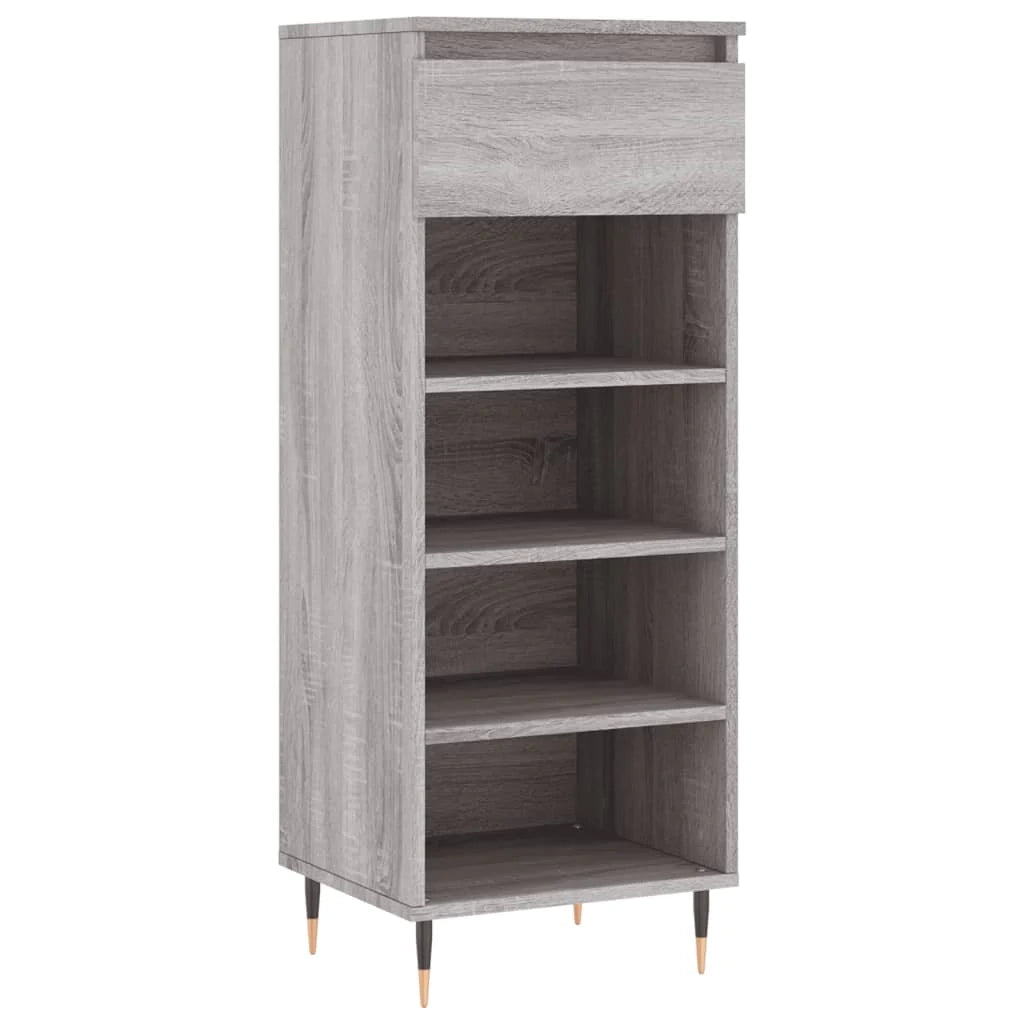 Scarpiera mobile contenitore per scarpe mobile per ingresso/corridoio/soggiorno design Sonoma 40 x 36 x 105 cm legno ingegnerizzato grigio 02_0022065