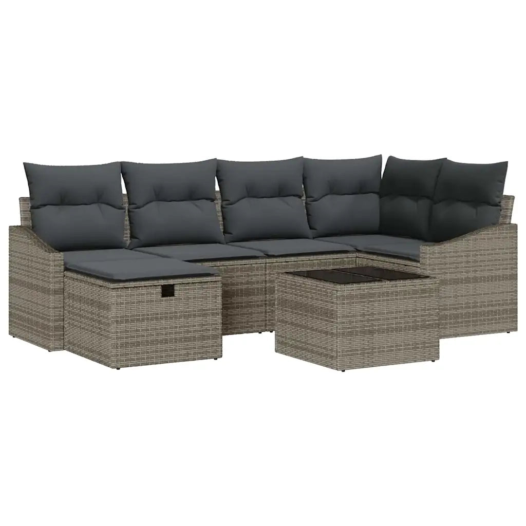 Set di divani con cuscino 7 pcs polyrattan