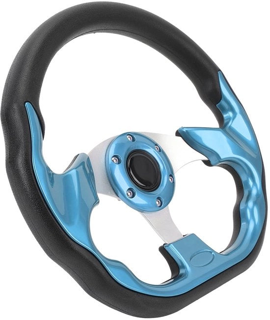 Sterzo Sportivo 13 Pollici - Presa Migliorata - Materiale PU - Progettazione Ergonomica - Stile Lussuoso - Robusto e Solido - Sterzo da Corsa