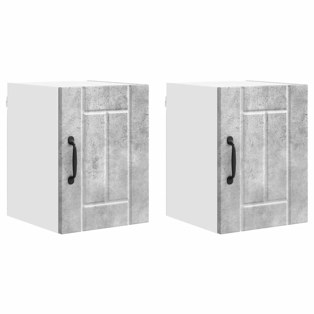Pensile da cucina | Armadietto a muro LUCCA 2 pz Grigio Cemento 30 x 31 x 40 cm