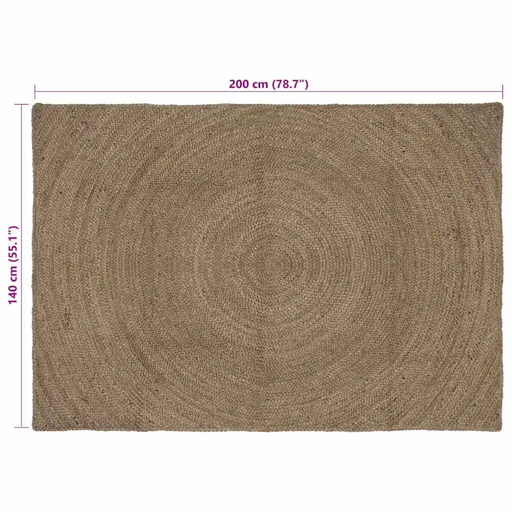 Tappeti per area Grigio 140 x 200 cm Juta