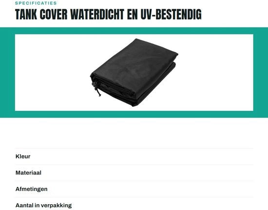 Copertura per serbatoio IBC impermeabile - tessuto oxford - resistente ai raggi UV - resistente alle abrasioni - 120x100x116cm - sostenibile - copertura per serbatoio acqua