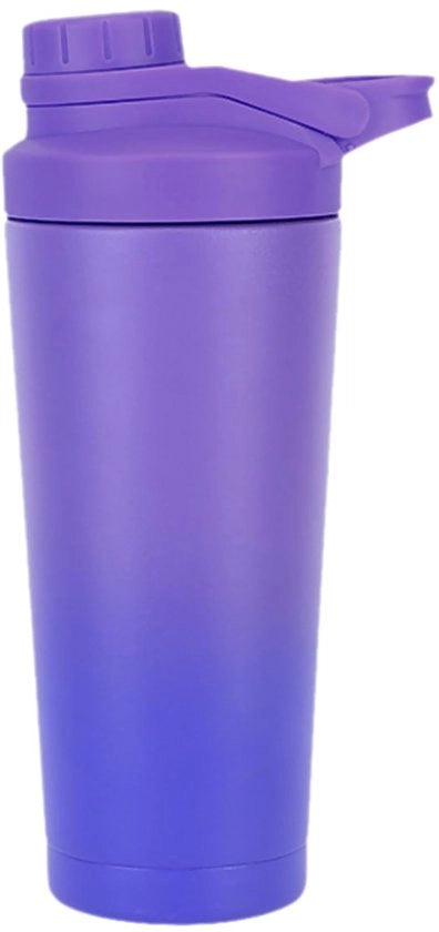 Shaker Proteine 750 ml - Doppio Strato - Acciaio Inossidabile - Chiusura Ermetica - Filtro a Sifone - Isolazione Sportiva - Alta Capacità - Bicchiere Shaker
