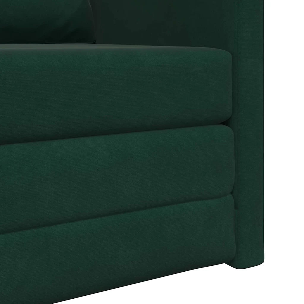 Divano letto-Sofa Letto-Daybed Verde Scuro 74 x 77 x 81 cm Velluto