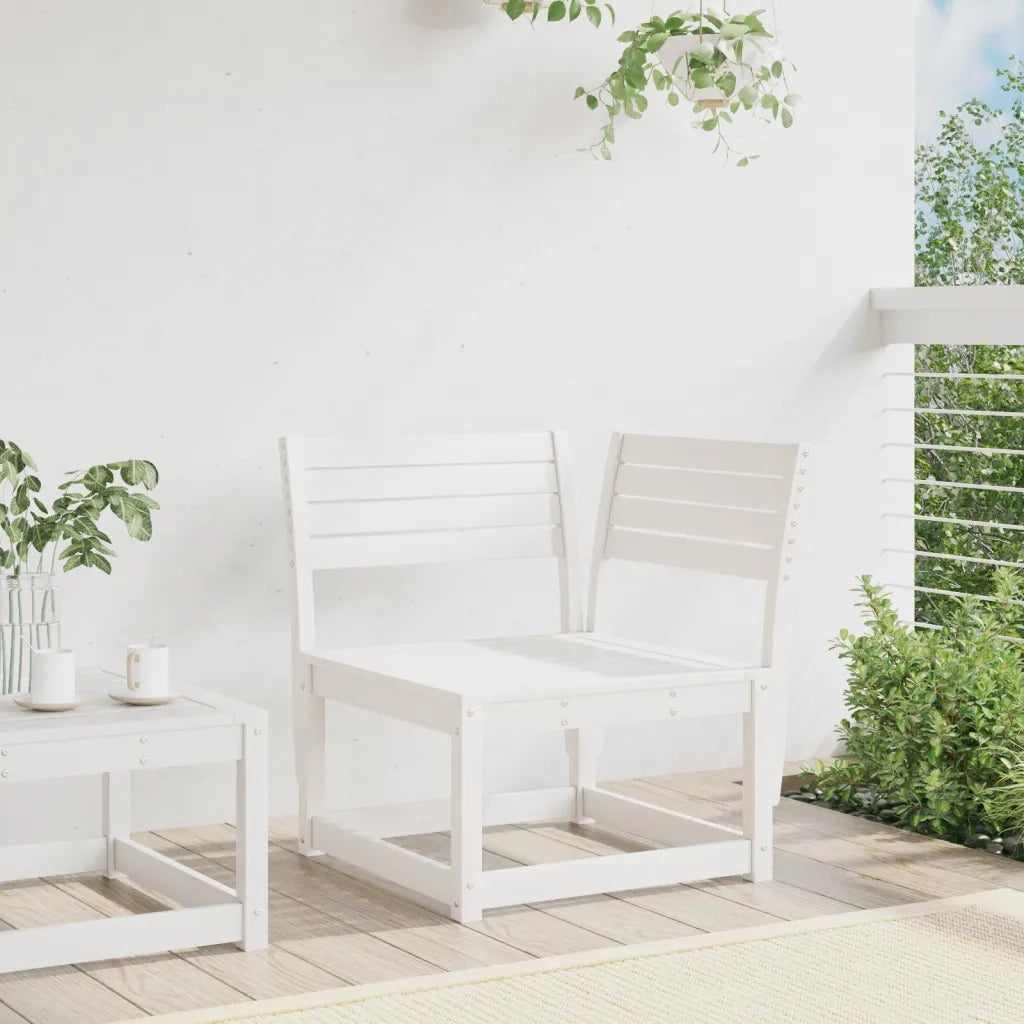 Divano Angolare Giardino-Sofa da Giardino-Divanetto da esterno Bianco 73x73x78 cm Legno Massello Pino