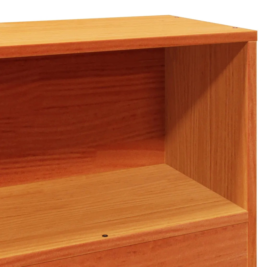 Letto Libreria senza Materasso Marrone Cera 100x200 cm Legno