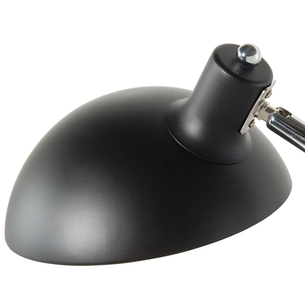 Lampada da scrivania Lampada da tavolo a braccio orientabile in metallo Nero 80H cm