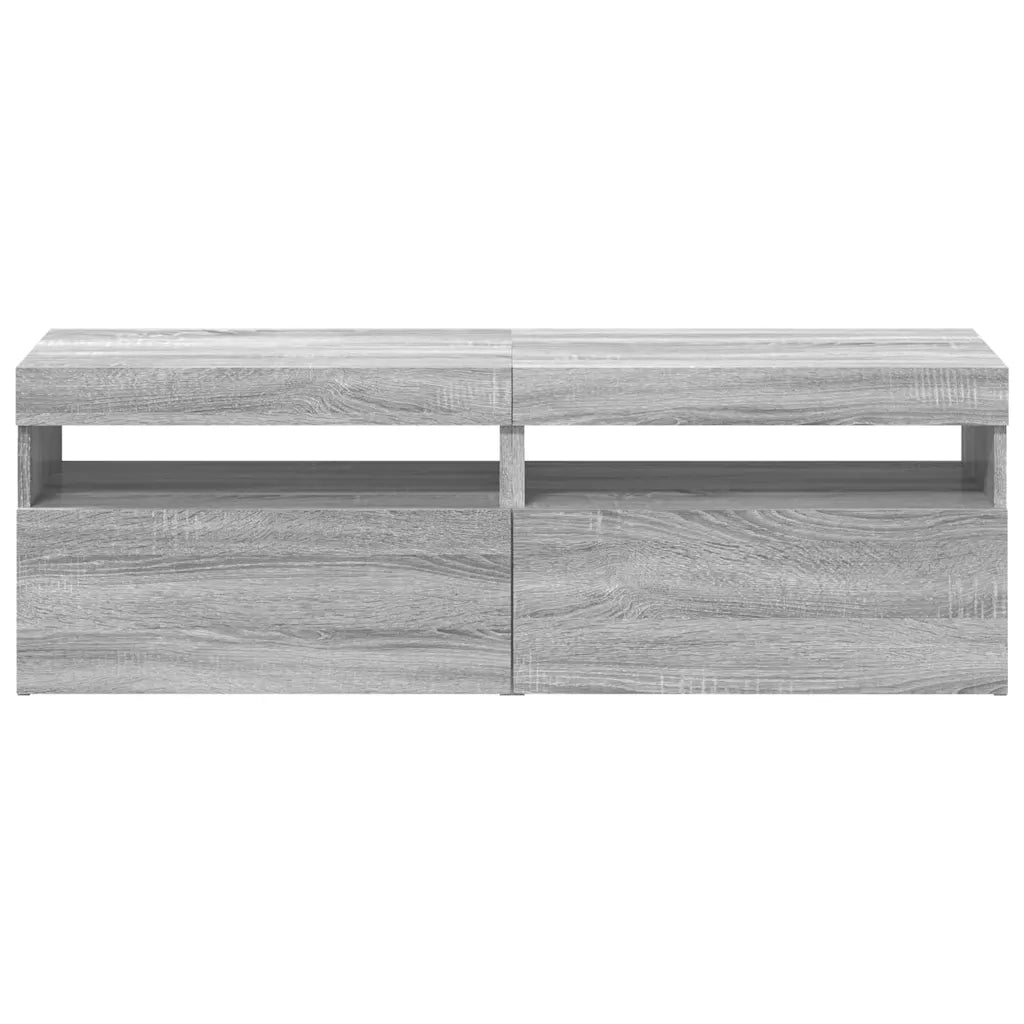 Mobili TV con Luci LED 2 pz Grigio Sonoma 60x35x40 cm 815681