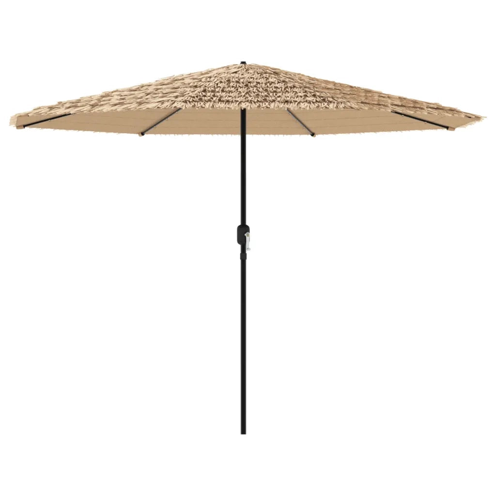 Ombrellone Giardino LED e Palo in Acciaio Marrone 388x388x248cm 4005123