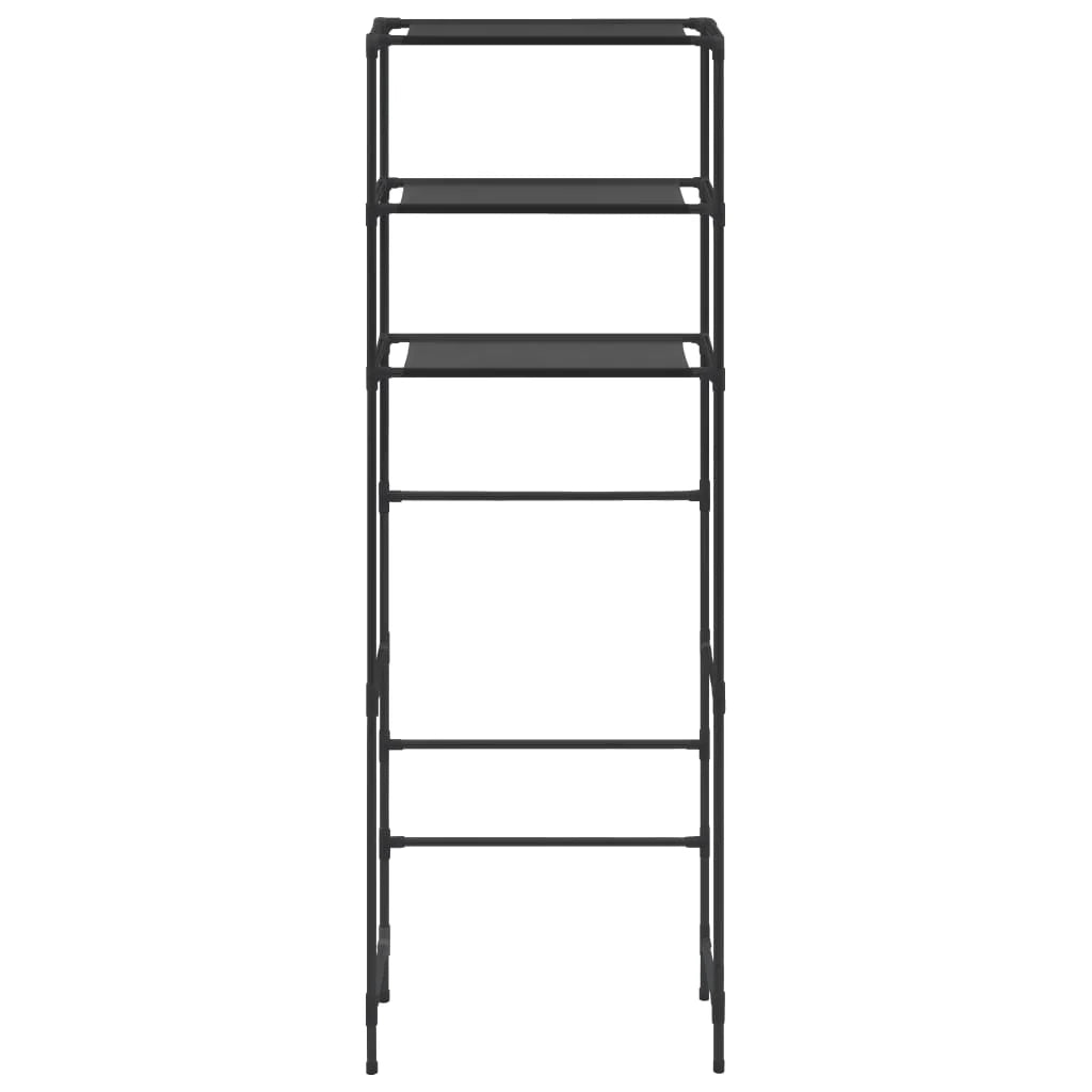 Portaoggetti per WC a 3 ripiani 53 x 28 x 169 cm Nero 02_0005463
