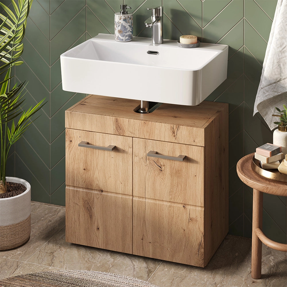 Mobile sottolavabo per bagno Luna Quercia Wotan 60 x 56 cm Vicco