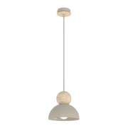 Lampada sospesa KAKI beige feltro legno 1xE27 Emibig