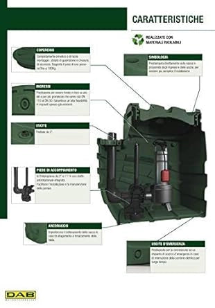 STAZIONE SOLLEVAMENTO FEKABOX200 200LT SOLO VASCA PER 1 POMPA