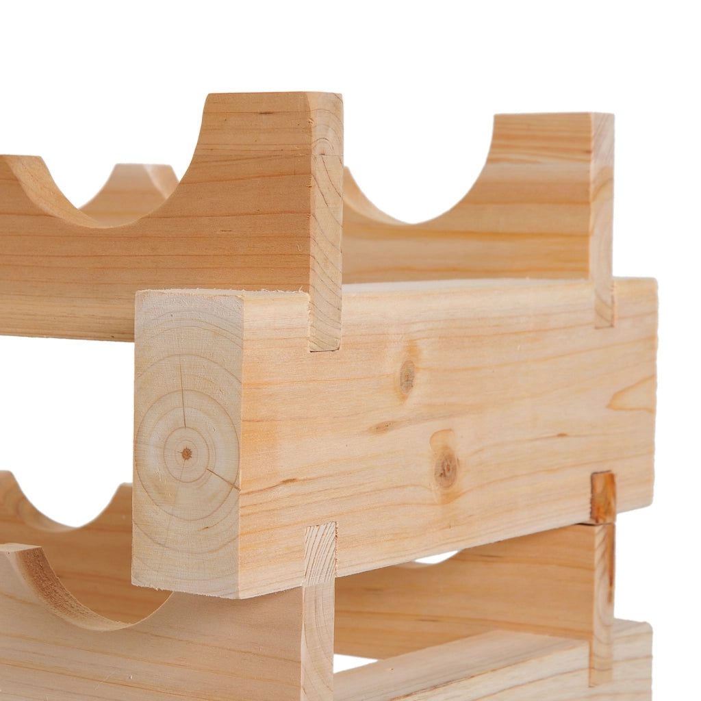 EasyComfort Scaffale Portabottiglie in Legno di Abete, Cantinetta Portabottiglie con 6 Ripiani per 72 Bottiglie e Peso Massimo 100 kg, 114x28x85 cm, Legno Naturale