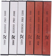 Set di pietra abrasiva da 6 pezzi - Pietra abrasiva corundum - Grana 180/400/800/1200/2000/3000 - Sicuro e alimentare sicuro - Lunghezza 15 cm - Pietra di mola
