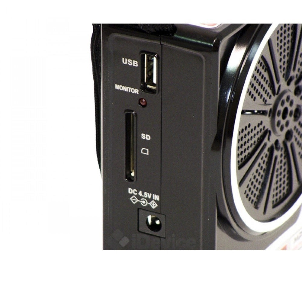 Trade Shop - Mini Cassa Speacker Portatile Con Radio Fm Porta Usb Lettore Sd Mp3 Audio Musica -