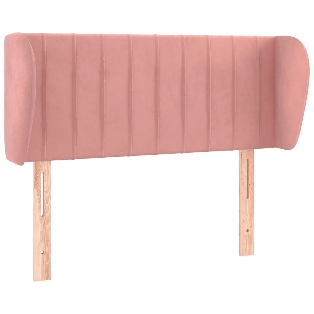 Testiera | Testata ad Orecchio Nera 93x23x78/88 cm in Velluto