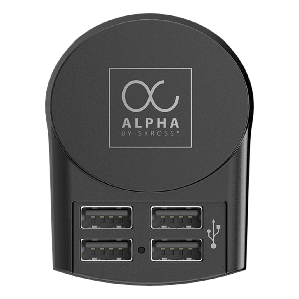 Adattatore da viaggio 4 USB Alpha Prese universali Nero Skross
