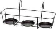 Supporto per piante ca. 50 x 25 x 21 cm - Stendardo decorativo in metallo nero - Daisy - Accessorio per giardino per interni ed esterni