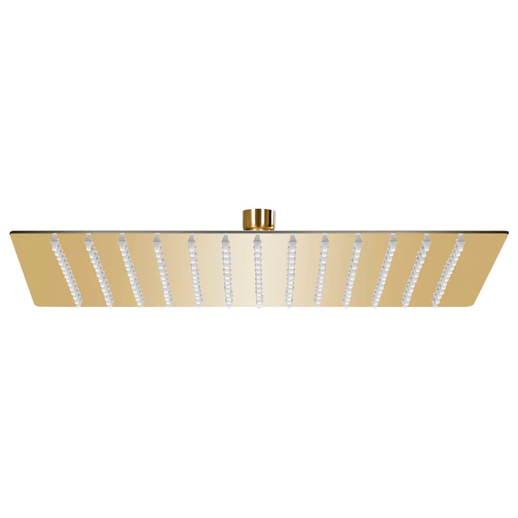 Soffione doccia a pioggia soffione doccia accessorio per il bagno acciaio inox 30 x 30 cm quadrato oro 02_0002092