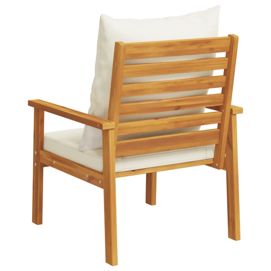 Poltrone da Giardino 2pz con Cuscino in Legno Massello Acacia 826191