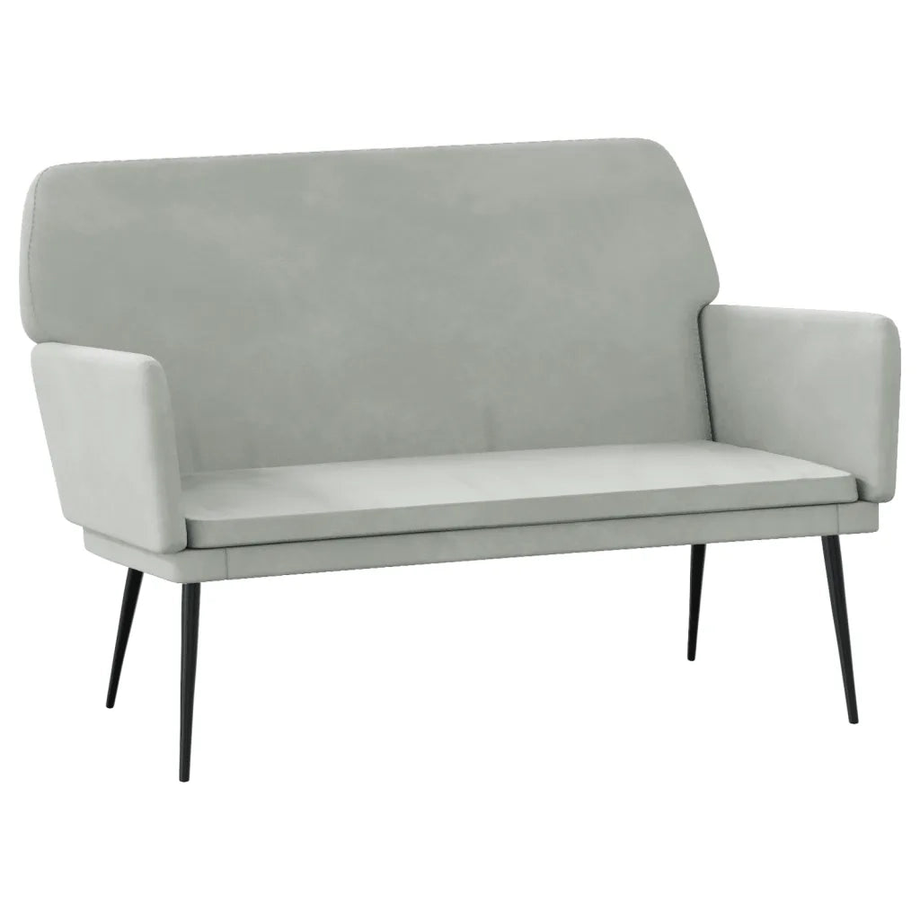 Panca Grigio Chiaro 108x79x79 cm in Velluto CFW8849181