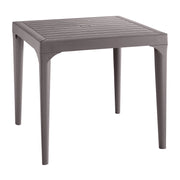 TAVOLO RESINA MALMO 80X80XH74CM TORTORA