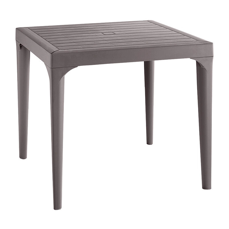 TAVOLO RESINA MALMO 80X80XH74CM TORTORA