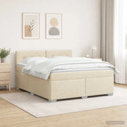 Letto con Box Spring, Materasso e LED Crema 180 x 200 cm 3452006